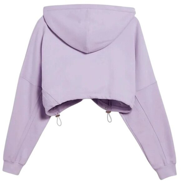 Adidas x Ivy Park Rodeo Pastel Purple Cropped Oversized Hoodie - Picture 5 of 10